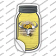 Cow Skull Yellow Novelty Mason Jar Sticker Decal