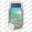Sunrise Suntan Sunset Novelty Mason Jar Sticker Decal