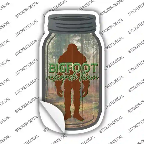 Bigfoot Research Team Novelty Mason Jar Sticker Decal