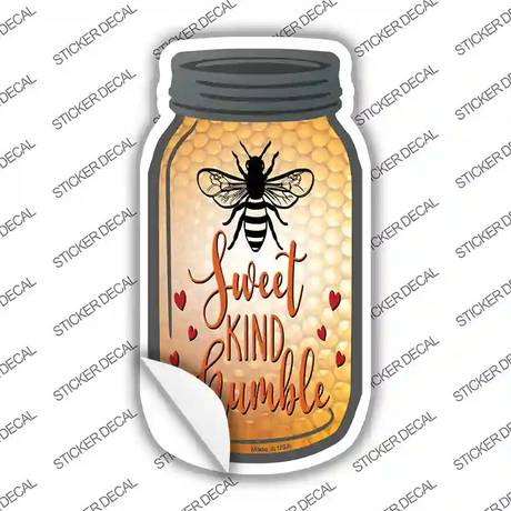 Sweet Kind Humble Novelty Mason Jar Sticker Decal