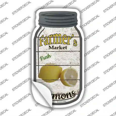Lemons Farmers Market Novelty Mason Jar Sticker Decal