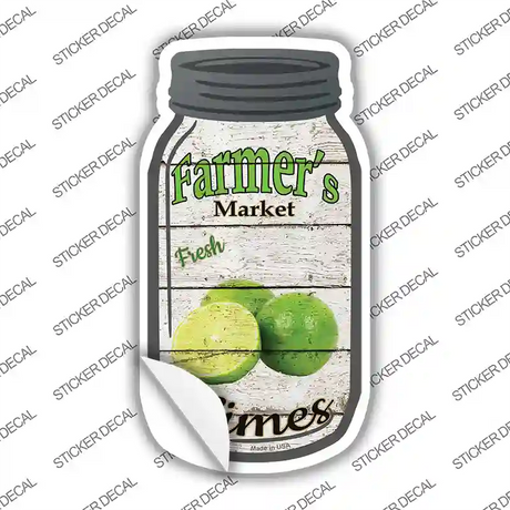 Limes Farmers Market Novelty Mason Jar Sticker Decal