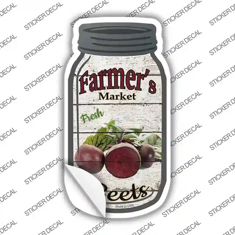 Beets Farmers Market Novelty Mason Jar Sticker Decal