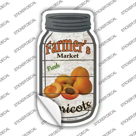 Apricots Farmers Market Novelty Mason Jar Sticker Decal