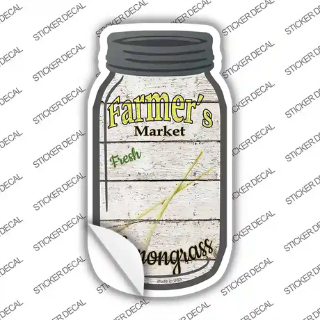 Lemongrass Farmers Market Novelty Mason Jar Sticker Decal