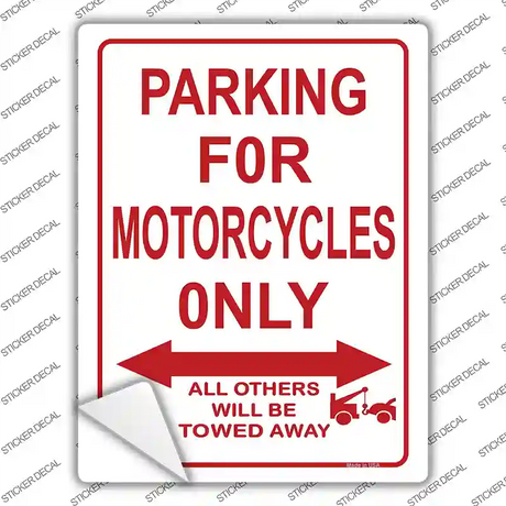 Motorcycle Only Novelty Rectangle Sticker Decal
