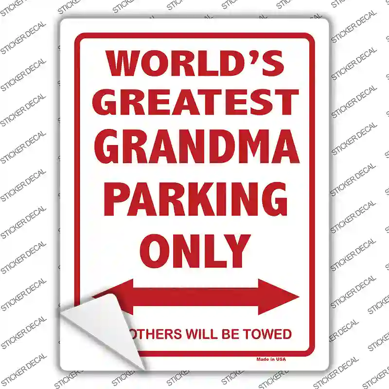 Worlds Greatest Grandma Novelty Rectangle Sticker Decal