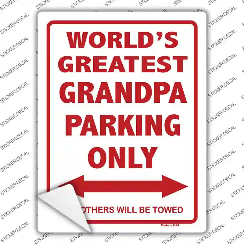 Worlds Greatest Grandpa Novelty Rectangle Sticker Decal