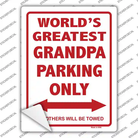 Worlds Greatest Grandpa Novelty Rectangle Sticker Decal