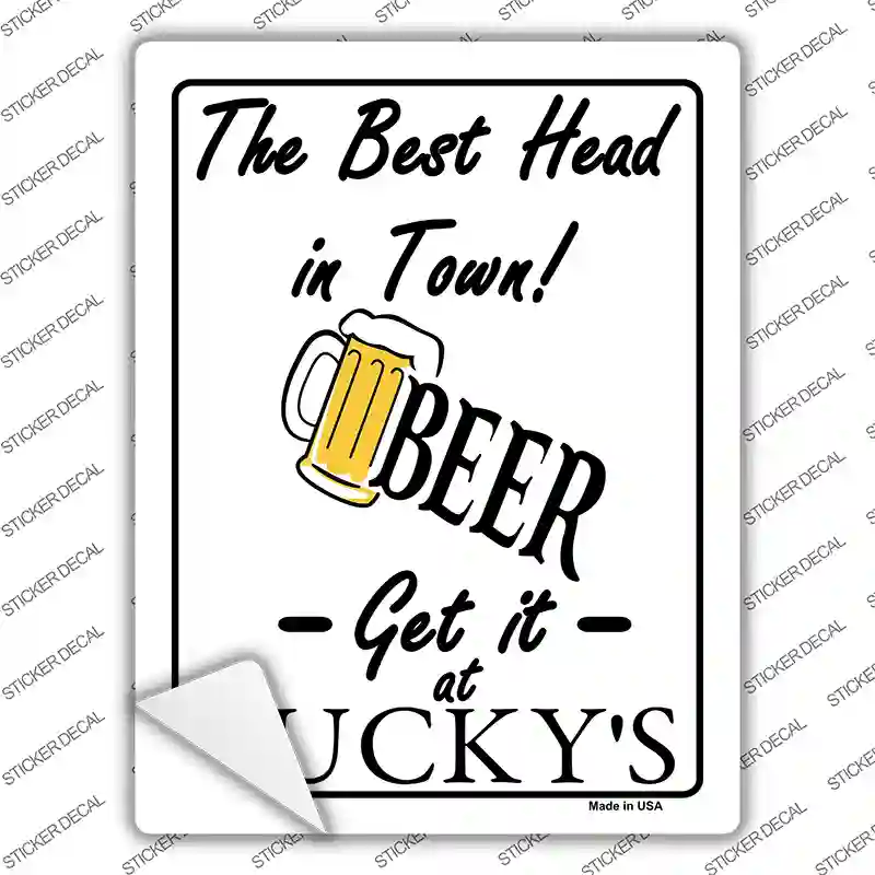 Best Head in Town Novelty Rectangle Sticker Decal