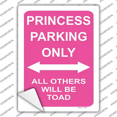 Princess Only Novelty Rectangle Sticker Decal