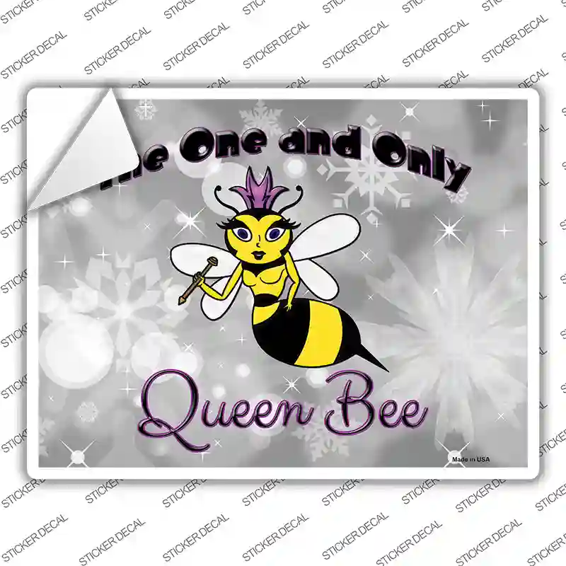 Queen Bee Horizontal Novelty Rectangle Sticker Decal