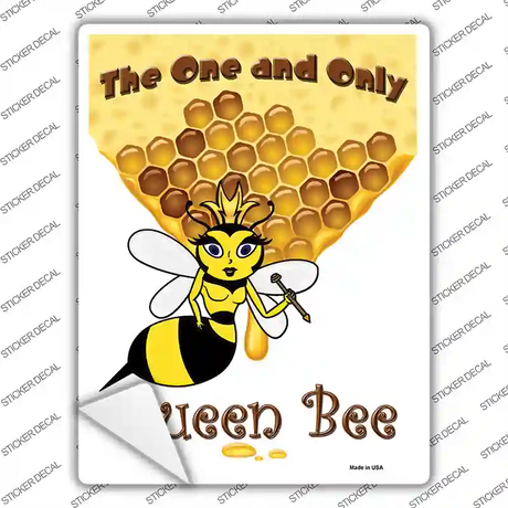 Queen Bee Gold Novelty Rectangle Sticker Decal