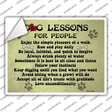 Dog Lessons Novelty Rectangle Sticker Decal