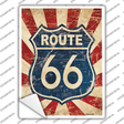 Vintage Route 66 Novelty Rectangle Sticker Decal