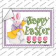 Happy Easter Purple Novelty Rectangle Sticker Decal