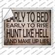 Early To Bed Novelty Rectangle Sticker Decal