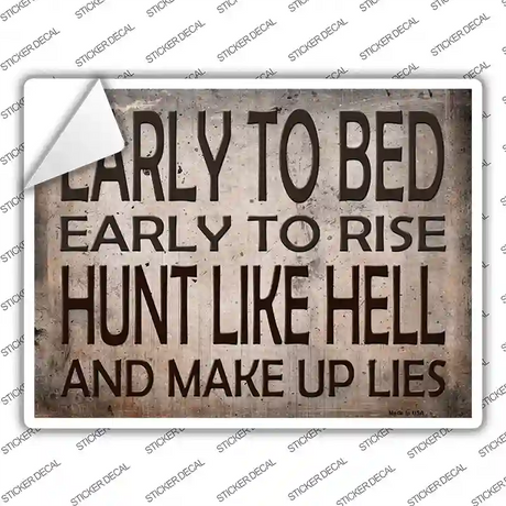 Early To Bed Novelty Rectangle Sticker Decal