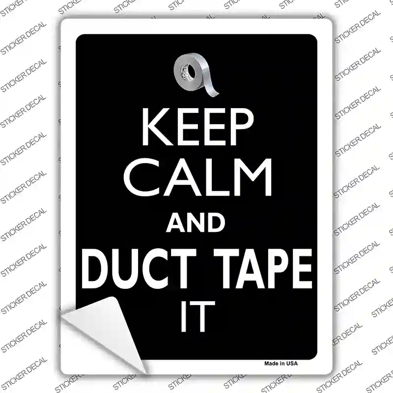 Keep Calm & Duct Tape It Novelty Rectangle Sticker Decal