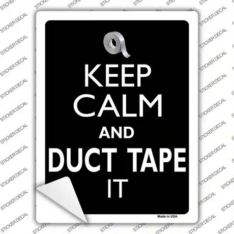 Keep Calm & Duct Tape It Novelty Rectangle Sticker Decal