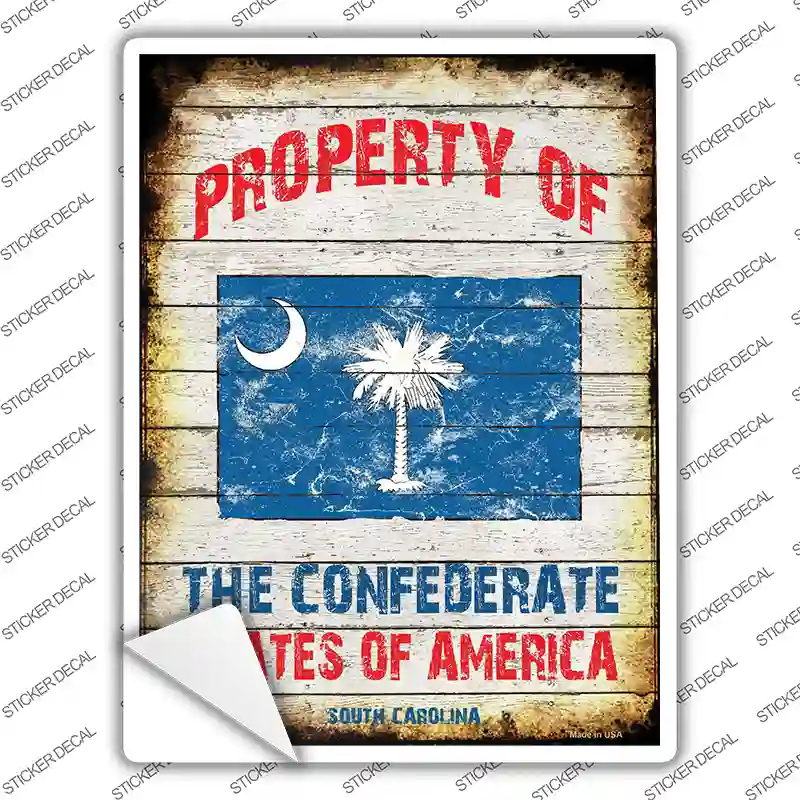 Property Of South Carolina Novelty Rectangle Sticker Decal