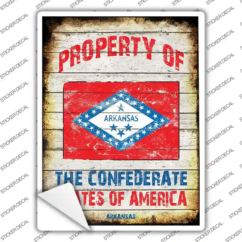Property Of Arkansas Novelty Rectangle Sticker Decal