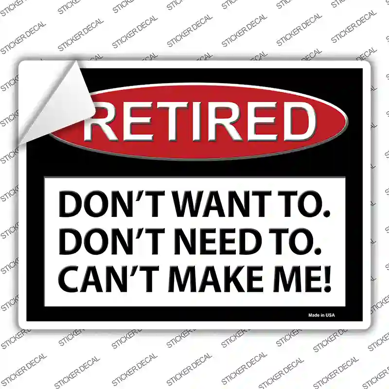 Retired Novelty Rectangle Sticker Decal