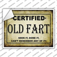 Certified Old Fart Novelty Rectangle Sticker Decal