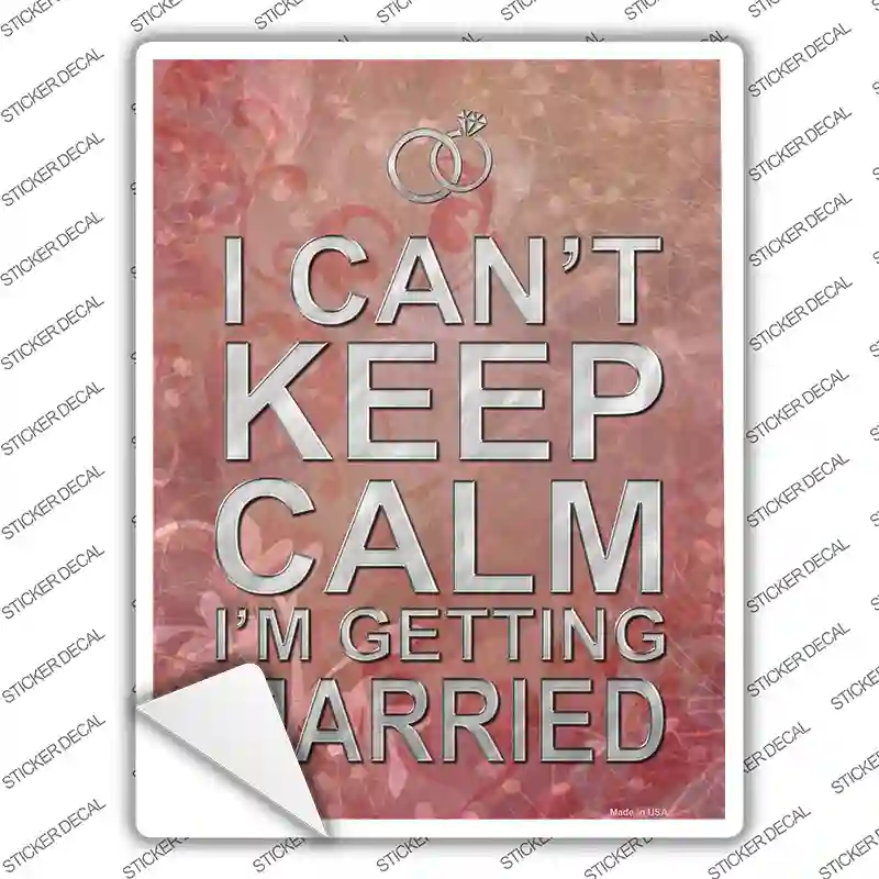 I Cant Keep Calm Novelty Rectangle Sticker Decal