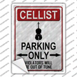 Cellist Parking Novelty Rectangle Sticker Decal