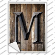 Letter M Novelty Rectangle Sticker Decal