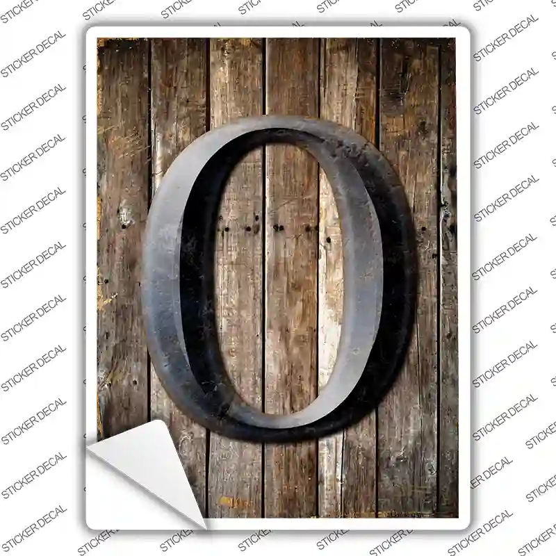 Letter O Novelty Rectangle Sticker Decal