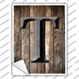 Letter T Novelty Rectangle Sticker Decal
