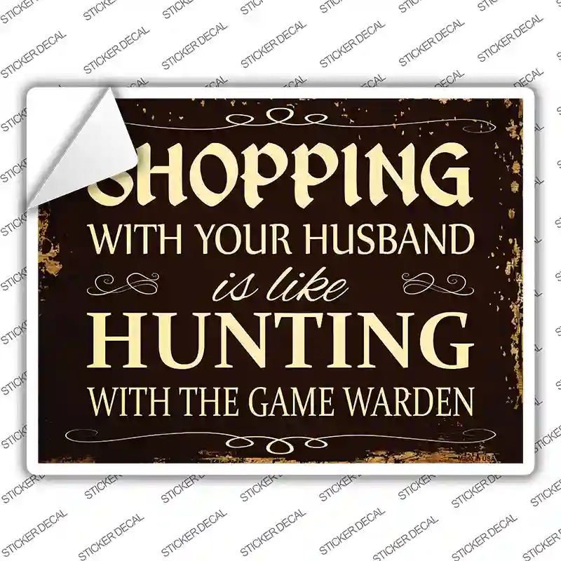 Shopping Novelty Rectangle Sticker Decal