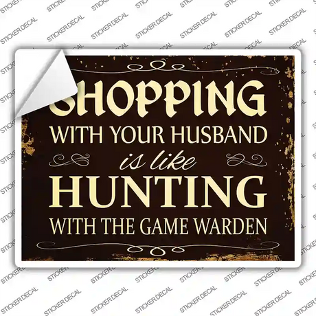 Shopping Novelty Rectangle Sticker Decal