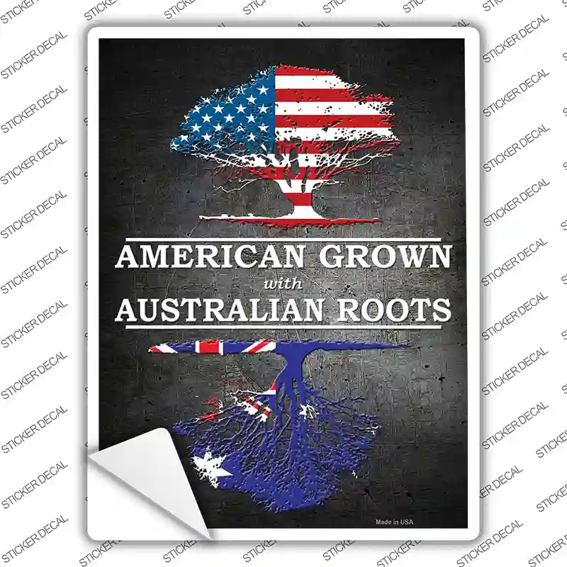 American Grown Australian Roots Novelty Rectangle Sticker Decal
