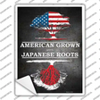 American Grown Japanese Roots Novelty Rectangle Sticker Decal
