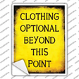 Clothing Optional Novelty Rectangle Sticker Decal