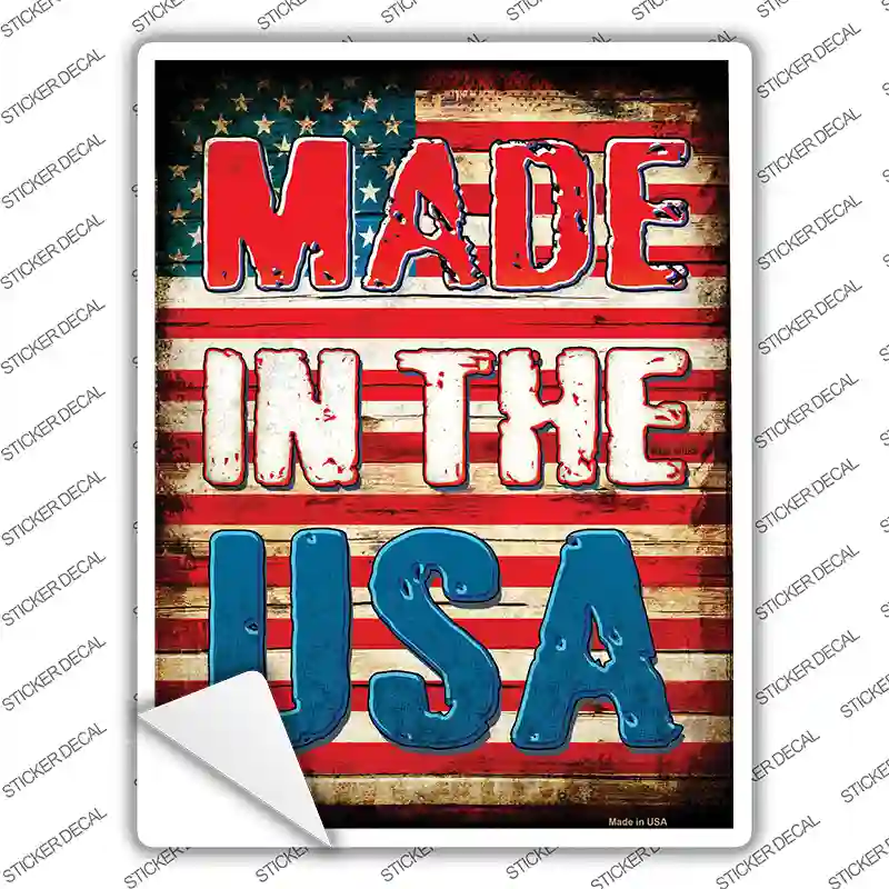Made In The USA Novelty Rectangle Sticker Decal