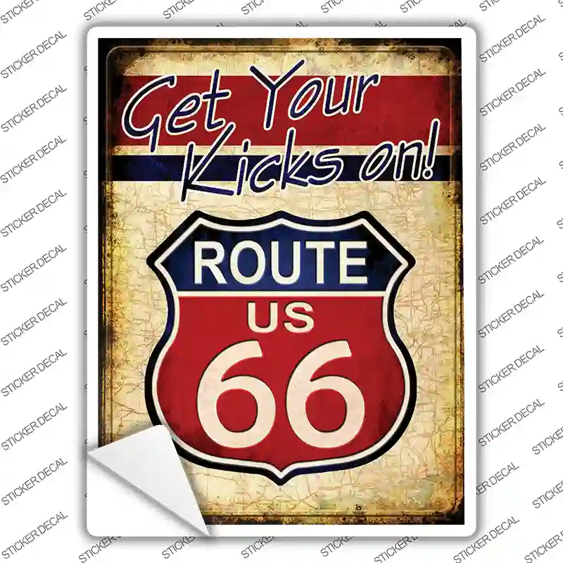 Get Your Kicks On Novelty Rectangle Sticker Decal