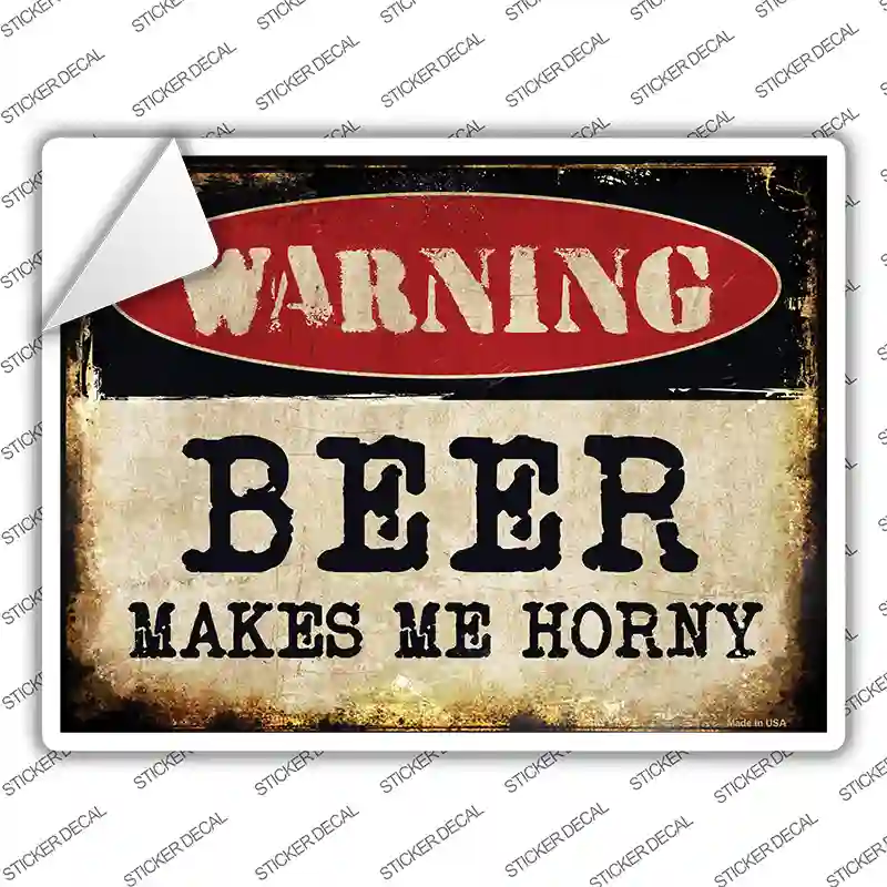 Beer Novelty Rectangle Sticker Decal