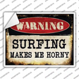 Surfing Novelty Rectangle Sticker Decal