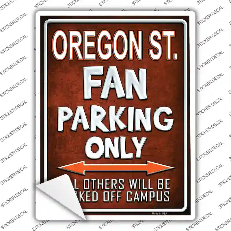 Oregon State Novelty Rectangle Sticker Decal