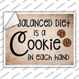 A Balanced Diet Novelty Rectangle Sticker Decal