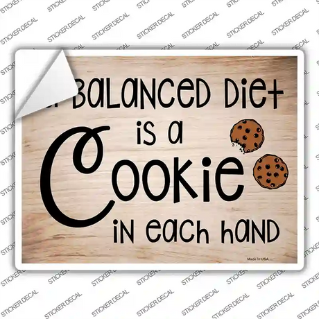 A Balanced Diet Novelty Rectangle Sticker Decal