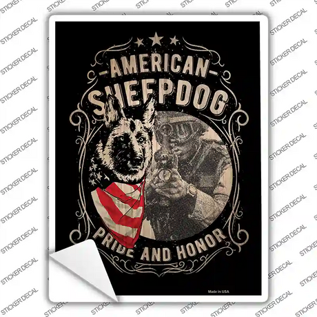 American Sheepdog Novelty Rectangle Sticker Decal