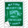 Nature Is My Church Novelty Rectangle Sticker Decal
