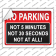 No At All Novelty Rectangle Sticker Decal