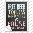 Free Beer Novelty Rectangle Sticker Decal