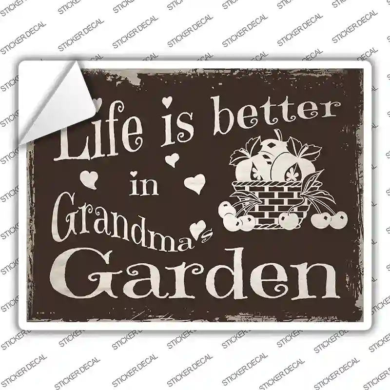 Grandmas Garden Novelty Rectangle Sticker Decal